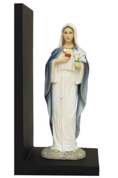 SR-77855-C Immaculate Heart of Mary Bookend in Color 9"