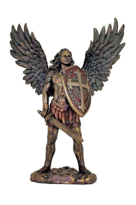 SR-77968 Archangel Michael in Cold Cast Bronze 7.5"