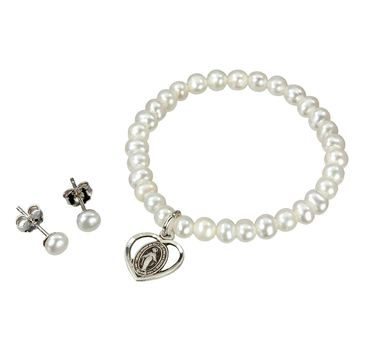 Freshwater Pearl Bracelet and Earring Set - BP23160ER