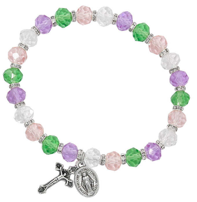 MULTI CRYSTAL ADULT STRETCH BRACELET-BR216C