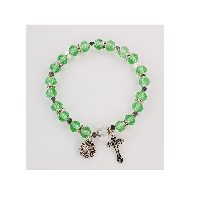 PERIDOT ROSARY STRETCH  BRACELET-BR814C