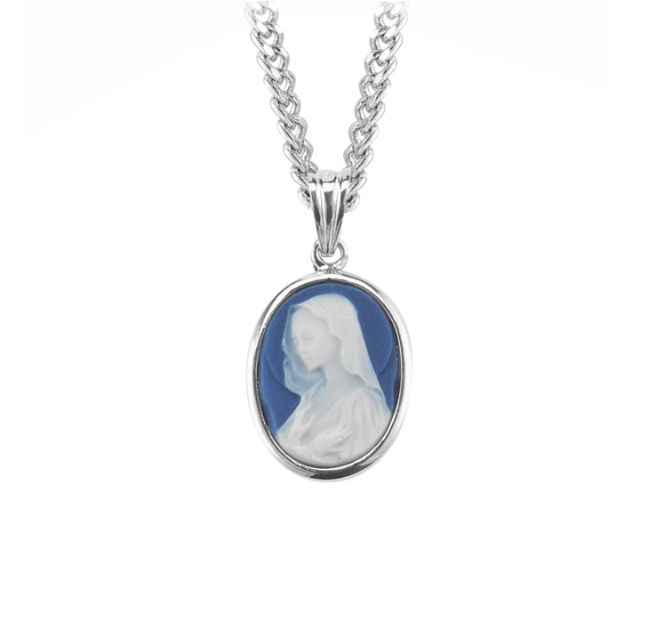 Blue Madonna Cameo Medal - CM173018