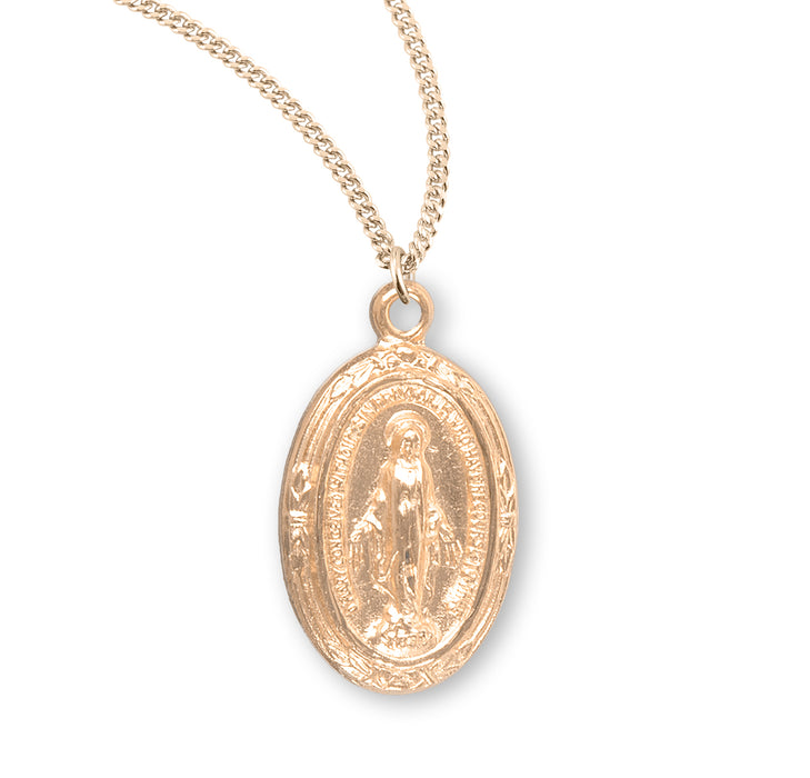 Gold Over Sterling Silver Miraculous Medal - GS112918