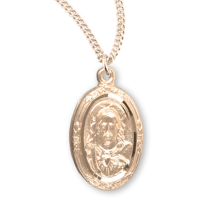 Gold Over Sterling Silver Scapular Medal - GS122918