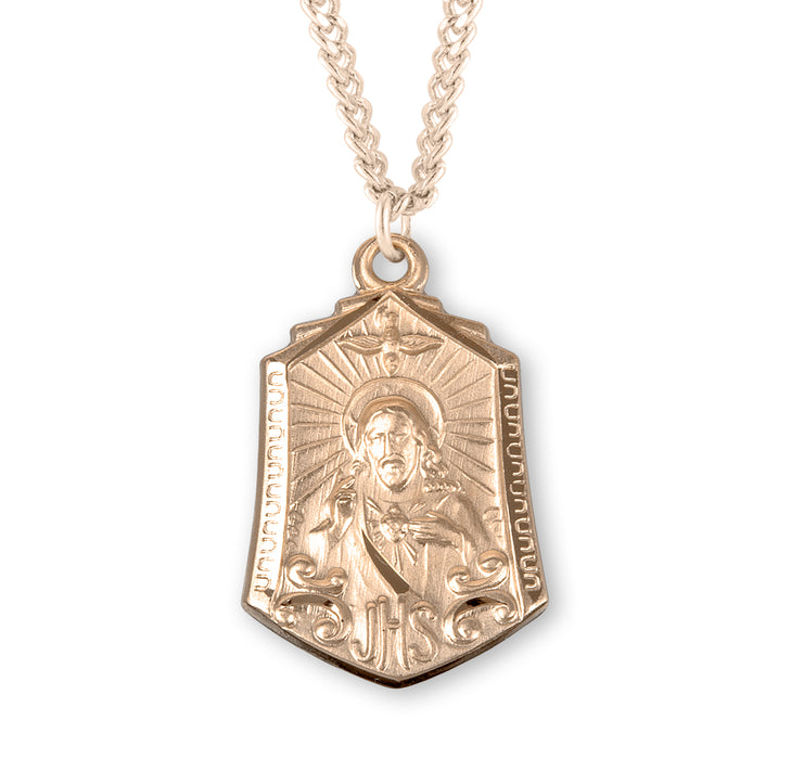 Gold Over Sterling Silver Scapular Medal - GS127324