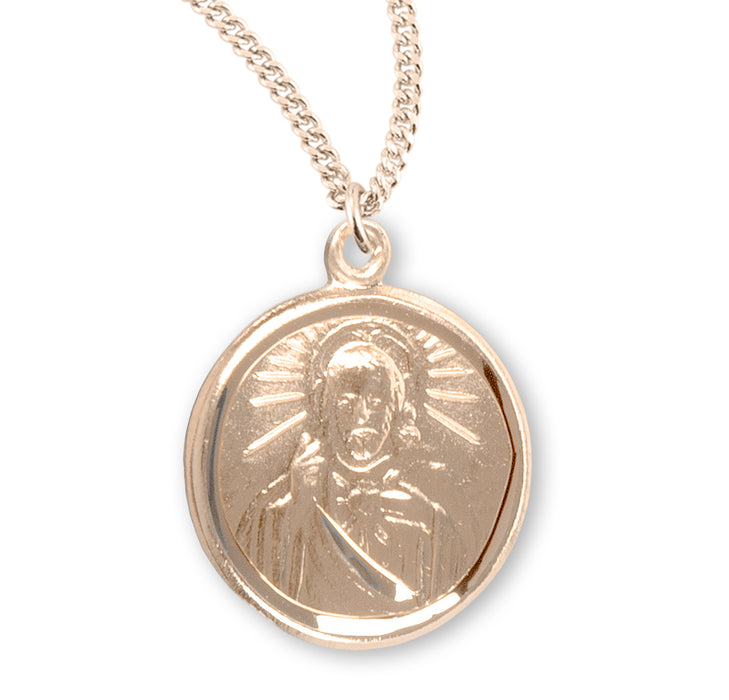 Gold Over Sterling Silver Scapular Medal - GS129018