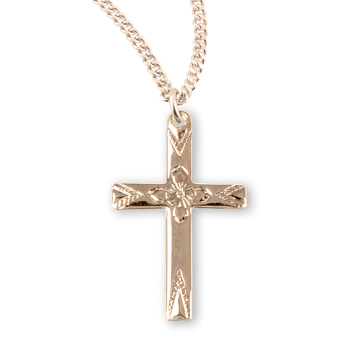 Gold Over Sterling Silver Cross - GS174018