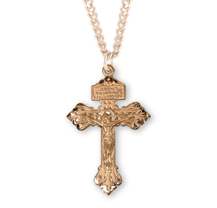 Gold Over Sterling Silver "Pardon" Crucifix - GS180024