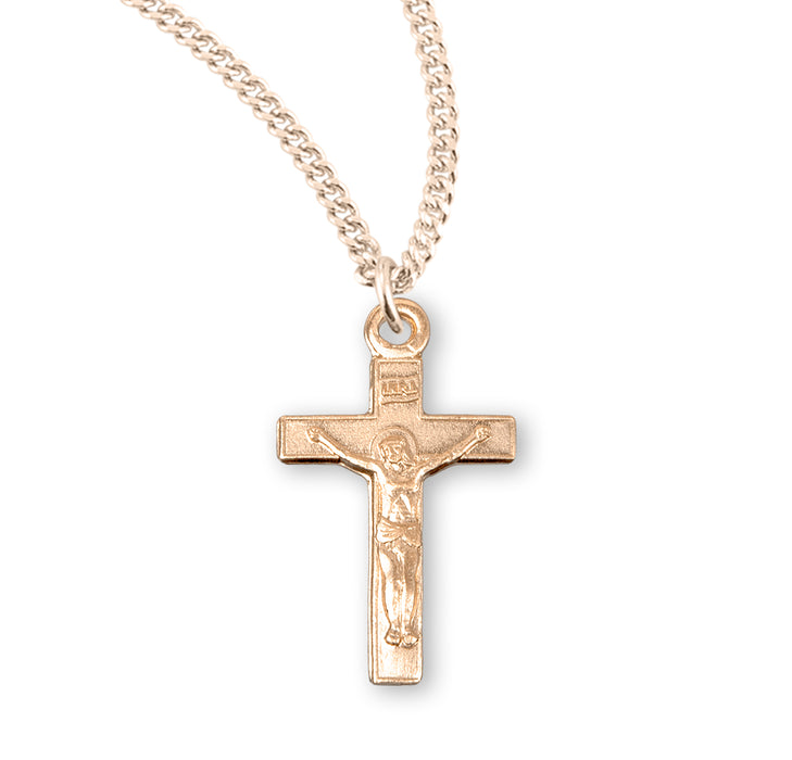 Gold Over Sterling Silver Basic Crucifix - GS180213