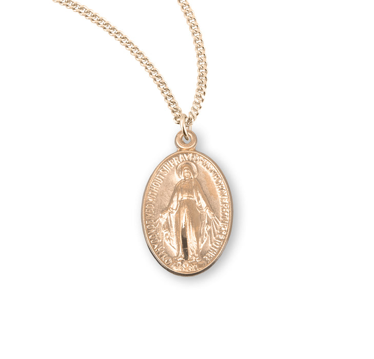 Gold Over Sterling Silver Miraculous Medal - GS310118