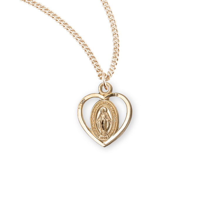 Gold Over Sterling Silver Miraculous Medal - GS316013