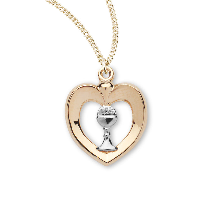 Two-Tone Gold Over Sterling Silver Heart - GS3718TT18