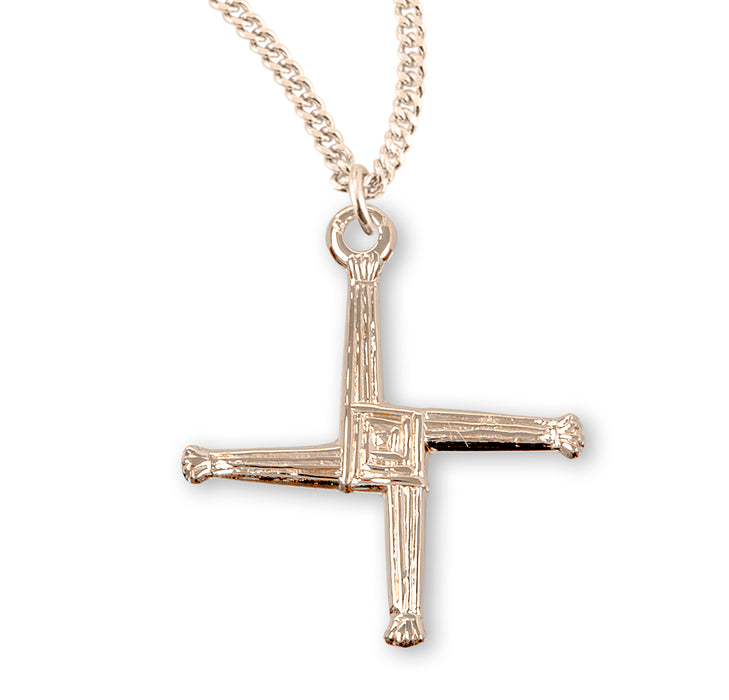 Gold Over Sterling Silver St. Brigid Cross - GS373818