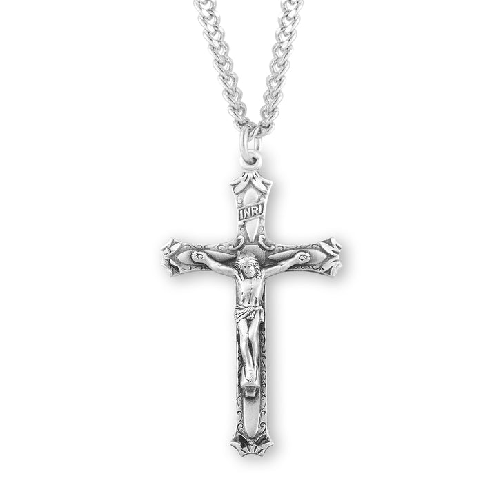 Sterling Silver High Relief Crucifix - S11524