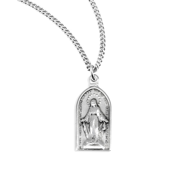 Sterling Silver Arch-Shaped Miraculous Medal - S116218