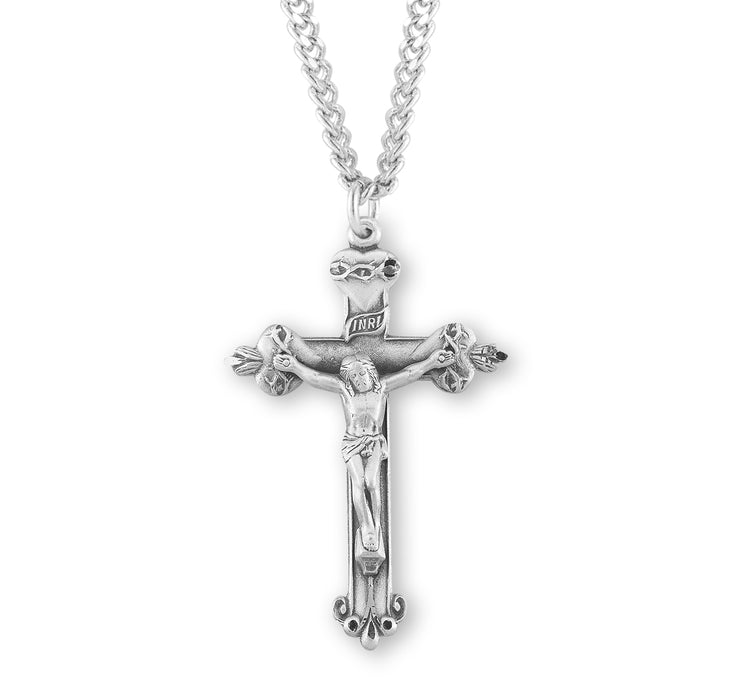 Sacred Hearts Sterling Silver Crucifix - S12024