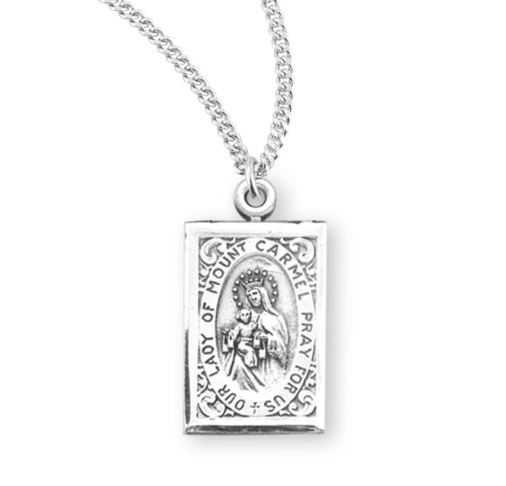 Our Lady of Mount Carmel Sterling Silver Scapular Medal - S122318