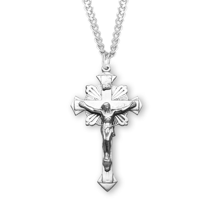 Flare End Sterling Silver Crucifix - S12424