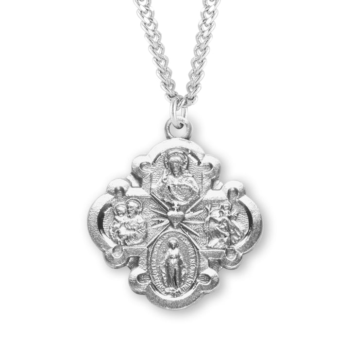 Sterling Silver 4-Way Medal - S140324