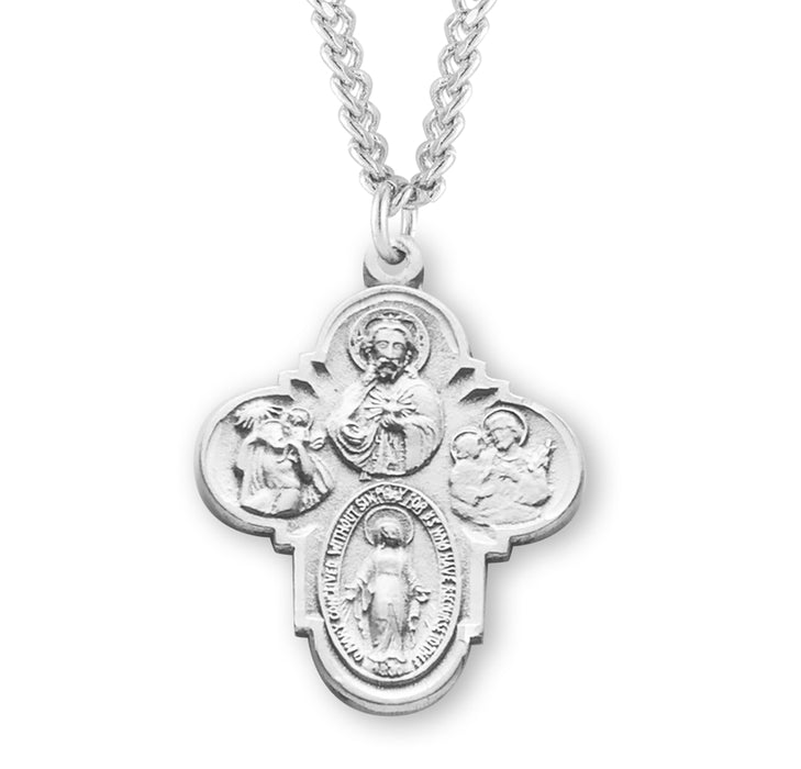 Sterling Silver 4-Way Medal - S142124