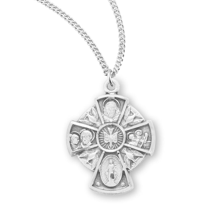 Sterling Silver 4-Way Medal - S145018