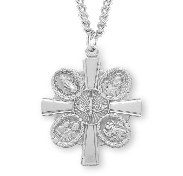 Sterling Silver 4-Way Medal - S145424