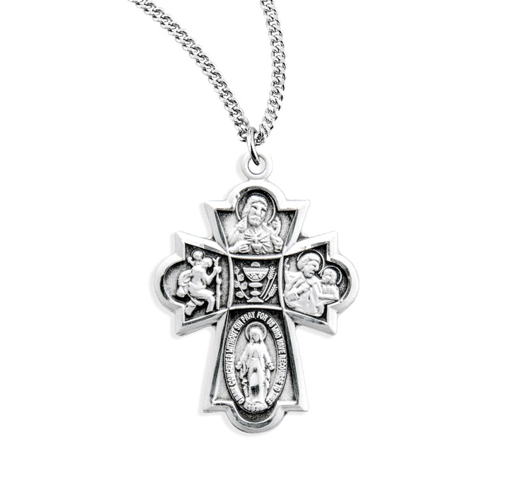 Sterling Silver 4-Way Medal - S146918