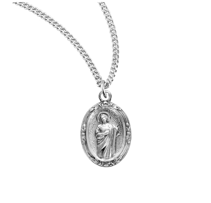 Saint Jude Oval Sterling Silver Medal - S152918