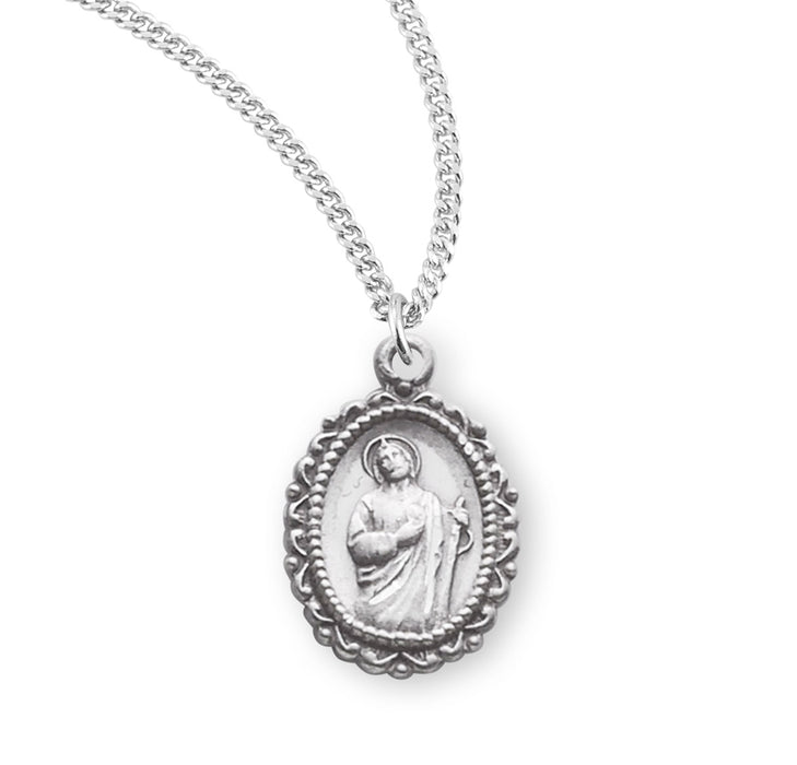 Saint Jude Oval Sterling Silver Medal - S154418