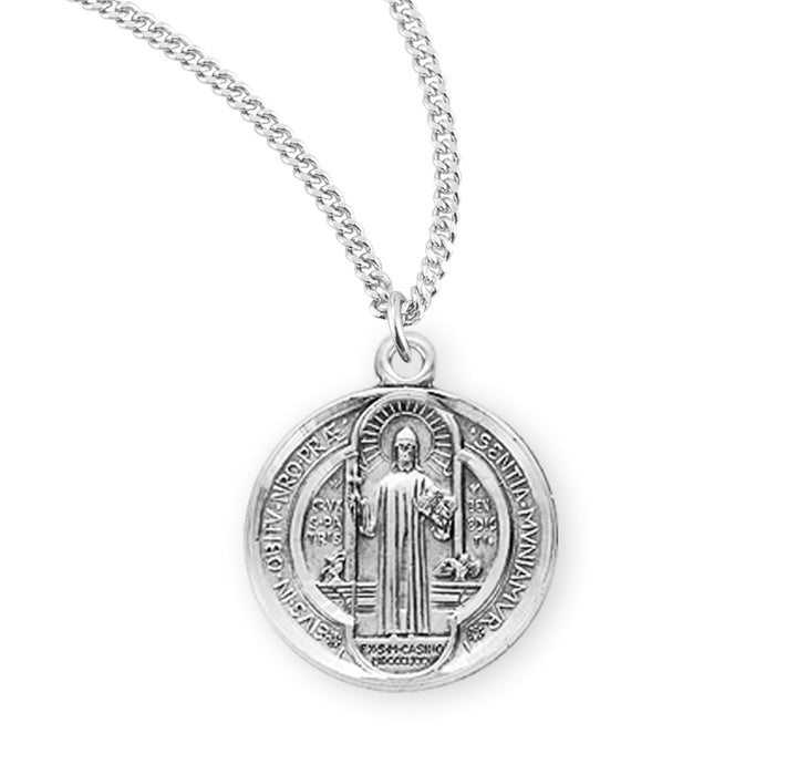 Saint Benedict Round Jubilee Sterling Silver Medal - S167918