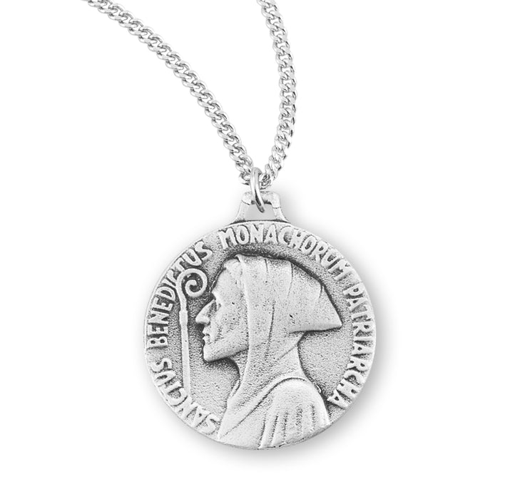 Saint Benedict Sterling Silver Medal - S168518