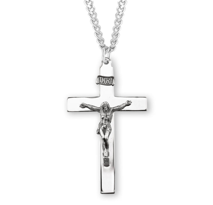 Latin Style Sterling Silver Crucifix - S17024