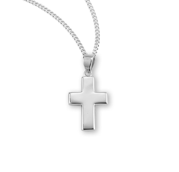 Plain Wide Sterling Silver Cross - S171018