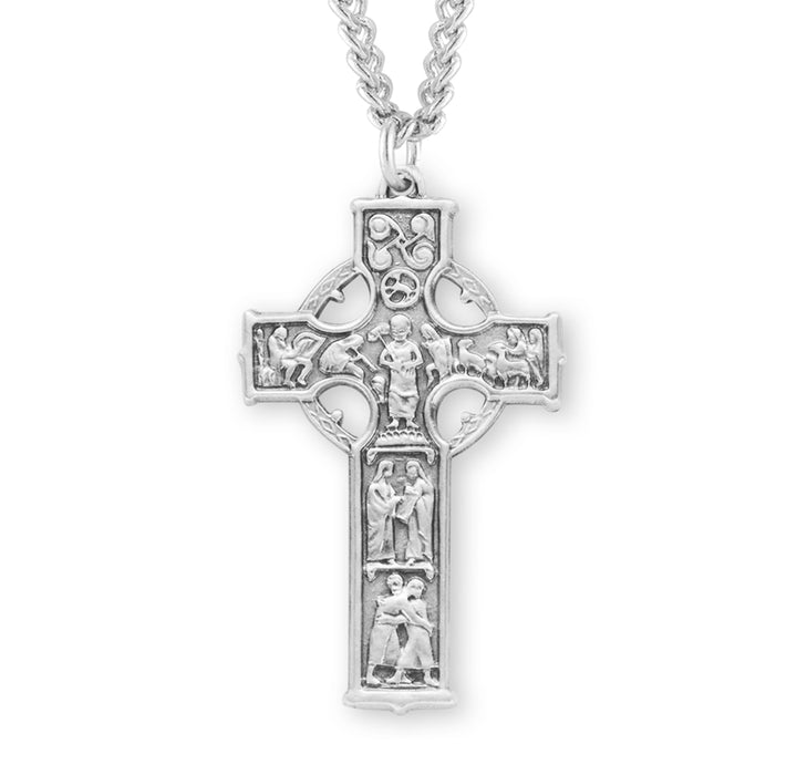 Sterling Silver Irish Celtic cross - S172324