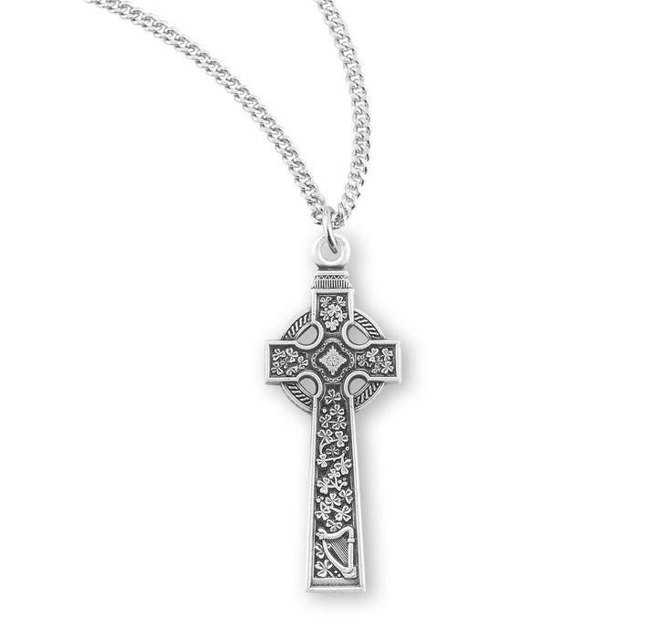 Sterling Silver Irish Celtic cross - S172924