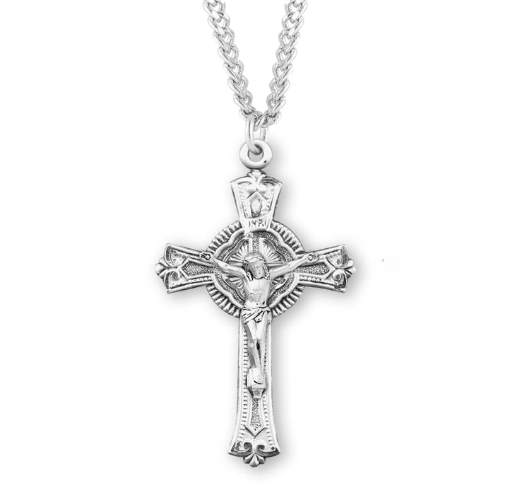 Sterling Silver Fine Detailed Crucifix - S17224