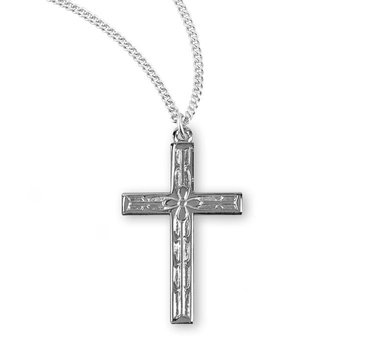 Sterling Silver Scrollwork Design Cross - S174718