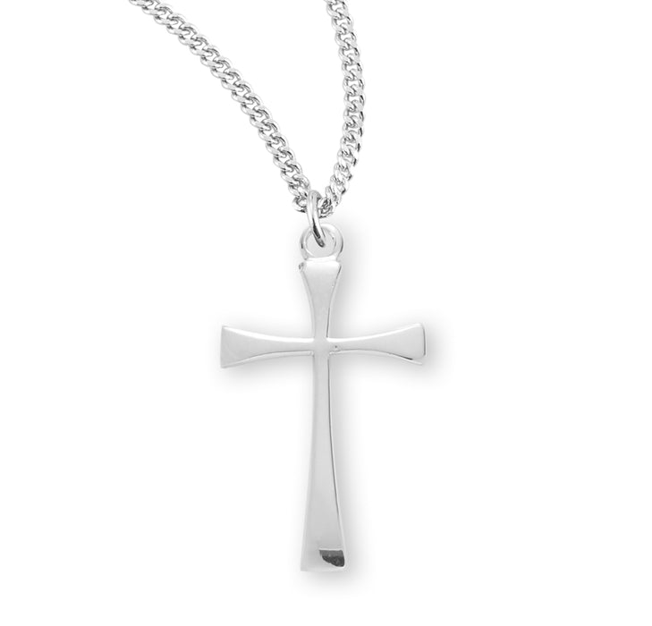 Sterling Silver Tapered End Cross - S175418