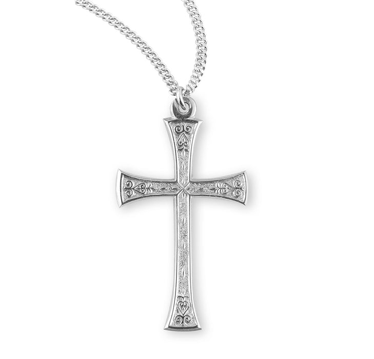 Sterling Silver Detailed Cross - S175620