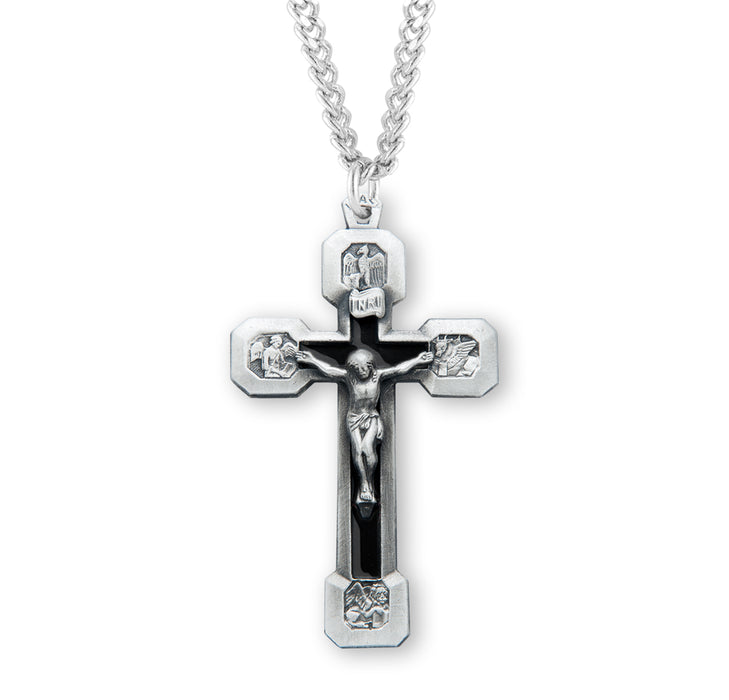 Four Evangelists Sterling Silver Crucifix - S17627