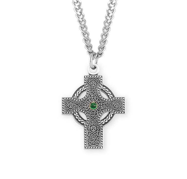 Sterling Silver Irish Celtic cross Pendant - S1778E24