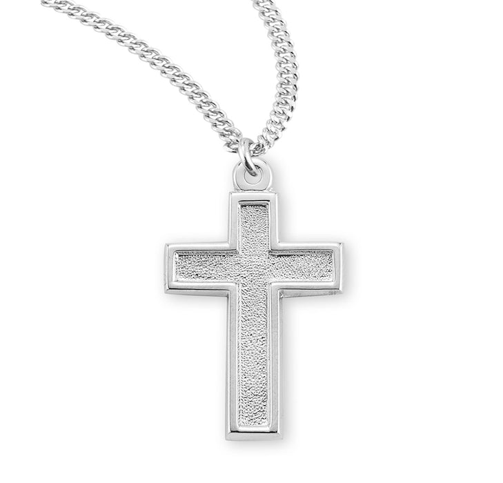 Sterling Silver Hammered Cross - S178620