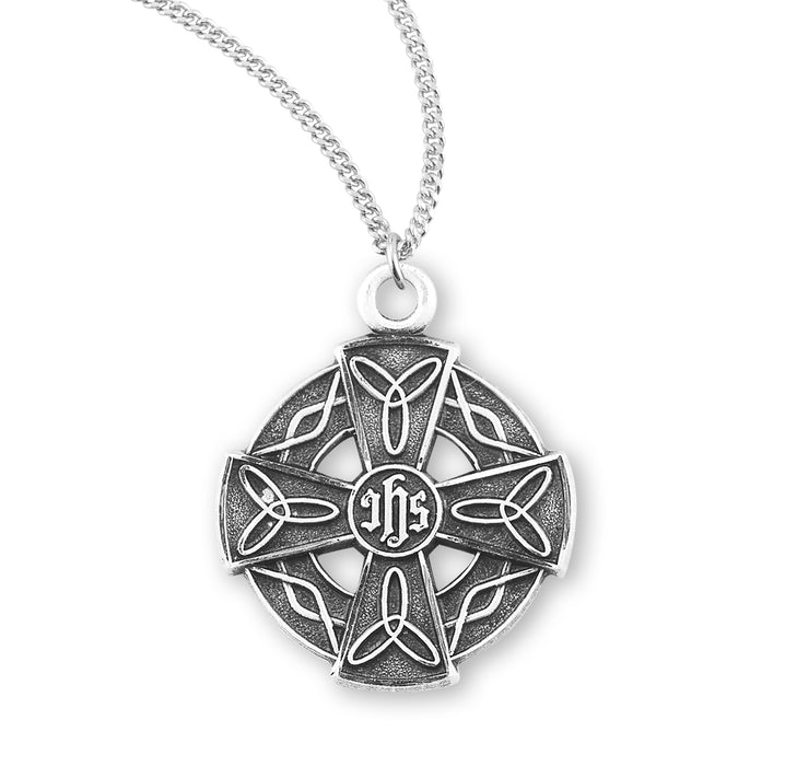 Sterling Silver Irish Celtic cross Pendant - S179720