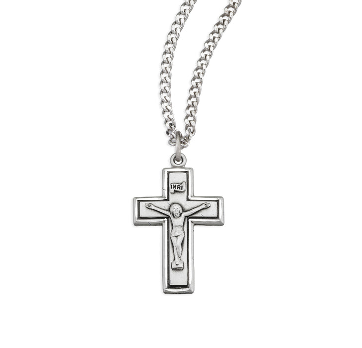 Sterling Silver Wide Crucifix - S181518