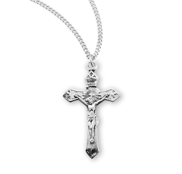 Sunburst Sterling Silver Crucifix - S181718