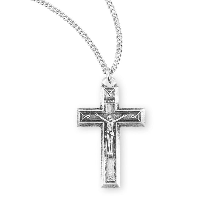 Engraved Sterling Silver Crucifix - S183018