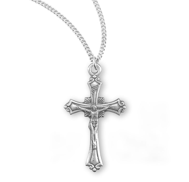 Flared Sterling Silver Crucifix - S184020