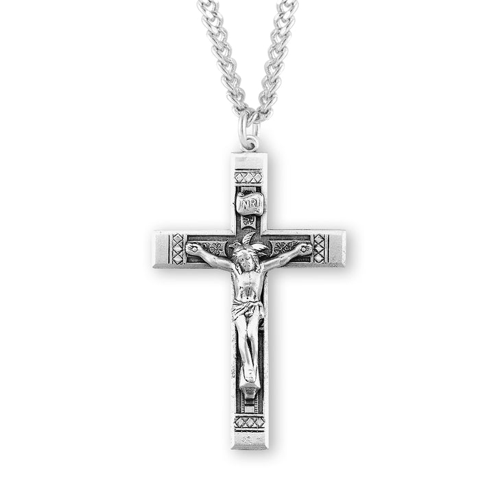 Sterling Silver Detailed Crucifix - S18424