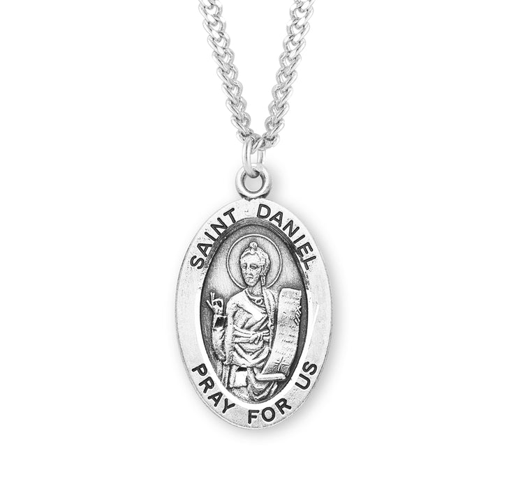 Patron Saint Daniel Oval Sterling Silver Medal - S253924