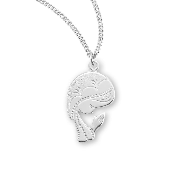 Sterling Silver Contemporary Madonna Medal - S355718